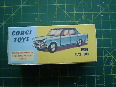 £4.15 • Buy Corgi Toy Repro Box Only For No 217 Fiat1800