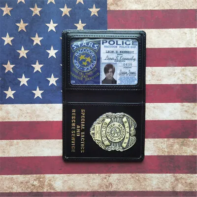 £32.08 • Buy Resident Evil S.T.A.R.S DEP RACCOON LEON Metal Police Badge ID Wallet Holder Cos
