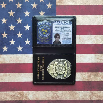£32.08 • Buy Resident Evil S.T.A.R.S DEP RACCOON LEON Metal Police Badge ID Wallet Holder Cos