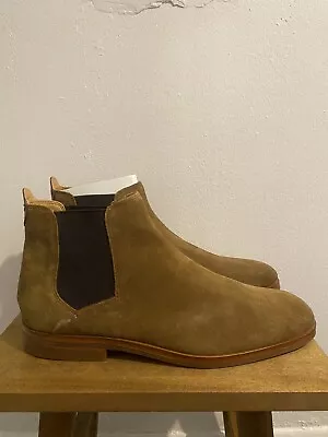 Hudson London Tan Brown Suede Chelsea Boots - Size 11 / EUR 45 • £50