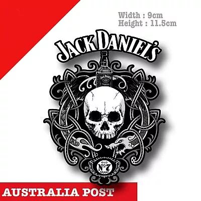 $6.95 • Buy Jack Daniels Logo Whiskey Skull Fridge Bar  Decal  Stickers