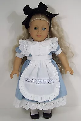 Alice Wonderland Costume Dress Headband Doll Clothes For 18 American Girl (Debs* • $15.99