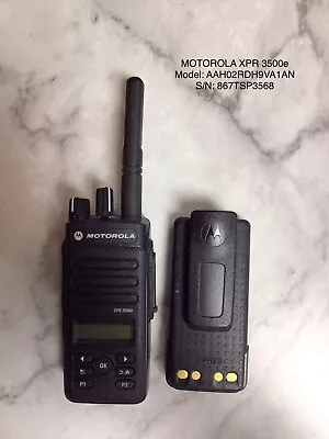 Motorola MOTOTRBO XPR3500e Two Way Radio AAH02RDH9VA7AN UHF • $240