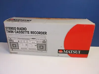 *BOX ONLY* Vintage MATSUI SX-5250T STEREO RADIO TAPE CASSETTE RECORDER PORTABLE • £10.86