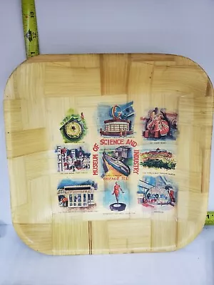 Vintage Souvenir Museum Of Science And Industry Bamboo Serving Bowl • $0.99