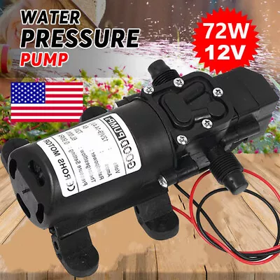 $15.99 • Buy 12V High Pressure Water Pump 130PSI Self Priming Diaphragm RV Home Auto Switch