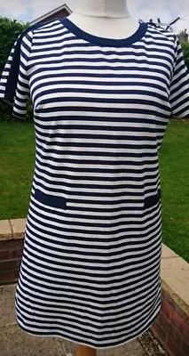 Bnwt ~ Striped Nautical Shift Dress Sz 16 • £5.99