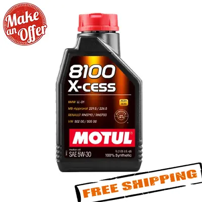 Motul 108946 8100 X-Cess SAE 5W-30 Full Synthetic Motor Oil • $221.32