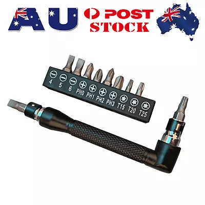 11 In 1 Mini Adjustable L-type Right Angle Hand Screwdriver Driver Repair Tool G • $6.99