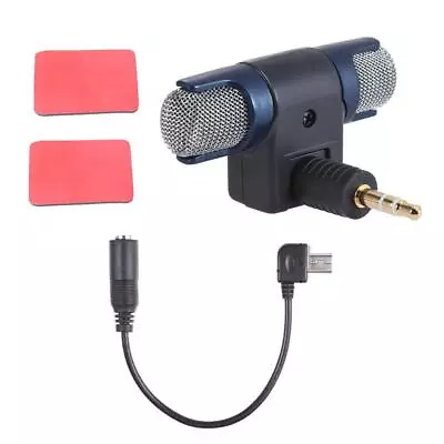 Action Camera External Mic + 3.5mm To Mini USB Mic Adapter For   Hero 3 3+ 4 • £9.23