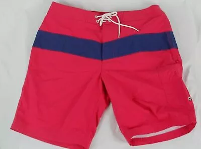 J.Crew $60 Mens Factory 9″ Colorblock Board Shorts Red 32 40503 • $29.99