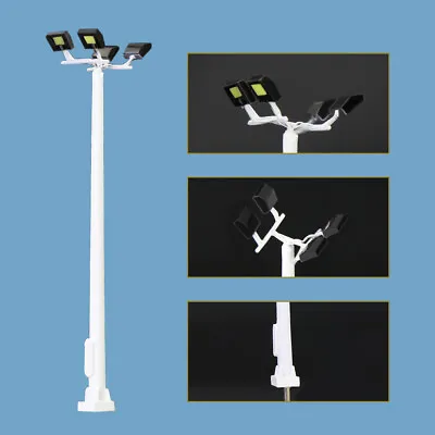 4pcs Model Railway N Gauge Plaza Lamppost 4-leds 10.5cm 1:150 Playground Lights • £11.99