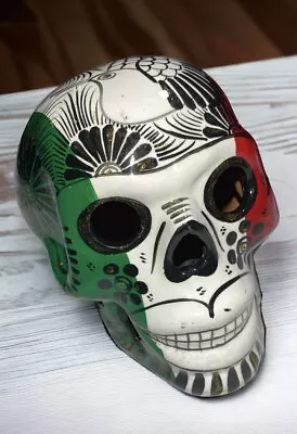 7.5  Ceramic Skull Day Of The Dead Art. Bought In Rio. • $22