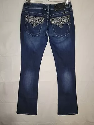 Miss Me Boot Cut Embroidered Blue Jeans Womens 27 Model JP5909B2 • $18.60