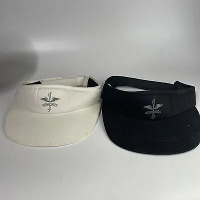 Linksoul Golf Hat Visor Blk Adjustable Tempus Fugit Pair White/Black • $14.99