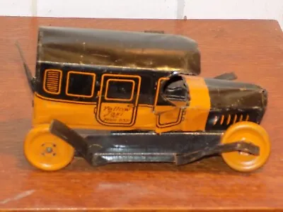 Vintage J. Chein Yellow Taxi Tin Toy Car • $75