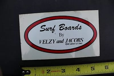 Surf Boards By Velzy Jacobs Hermosa Clear 80's OG V46B Vintage Surfing STICKER • $60