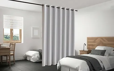 Blackout Room Divider Curtain Panel Privacy Screen Thermal Insulated Stone Color • $35