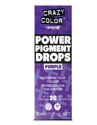 Crazy Color Power Pigment Drops Purple 30ml • £11.99