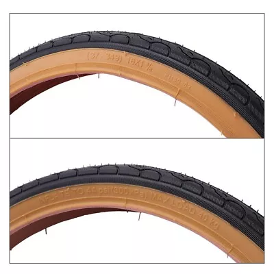Yellow Edge Tire For Vintage Bicycle Durable Rubber Good Compatibility • $43.22
