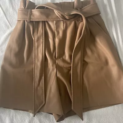 $75 • Buy Zara Women’s Faux Leather Shorts - Size S