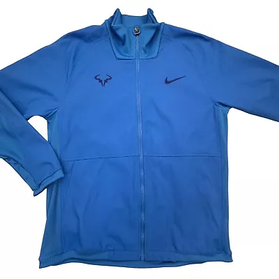 Nike Court Premier Rafa Nadal Tennis Jacket Mens M Blue Full Zip 933988-403 • $49.99