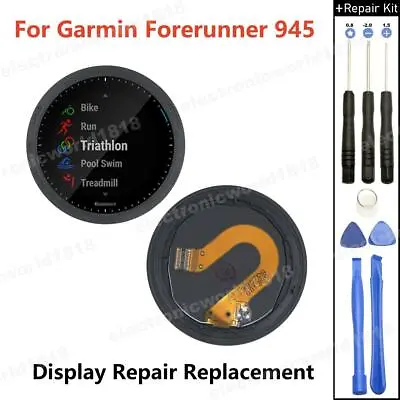Screen For Garmin Forerunner 945 GPS Smart Watch LCD Display Glass Repair Parts • $64.34