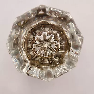 Vintage 8 Point Glass Crystal Doorknob On Brass With Set Screw • $11.95