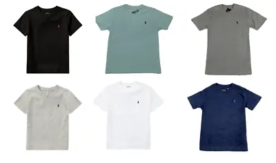 Polo Ralph Lauren T Shirt Kids Short Sleeve V Neck Ages 2 To 20  Boys Girls • £9.99