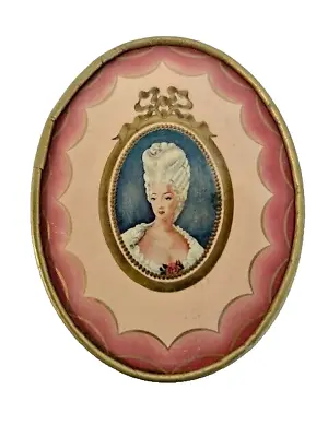 VINTAGE DU BARRY FACE POWDER RICHARD HUDNUT BOX Marie Antoinette Lady Portrait • $15.16