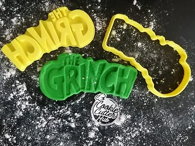 £3.99 • Buy 3D Grinch Logo Christmas Biscuit Cake Cookie Or Fondant Cutter & Embosser  10cm