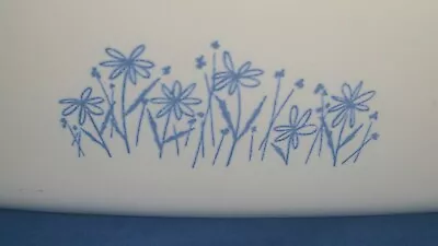 CORNING Microwave Browning Dish 10  MW16 Sears Blue Floral CorningWare 8467320 • $11.95