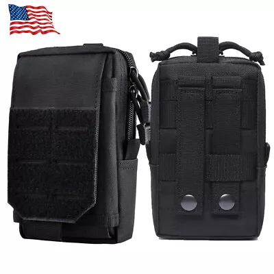 Army Tactical Holster Military Molle Waist Belt Bag Wallet Cell Phone Pouch Case • $11.69