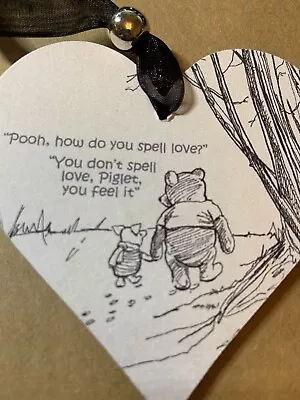 £2.79 • Buy Winnie The Pooh Spell Love Wooden Heart Hanging Decoration Sign Plaque Gift 