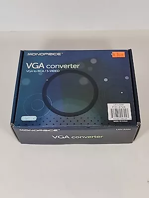 Monoprice VGA To RCA/S-VIDEO/VGA Converter LKV-2000 ** Untested** • $23.68