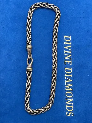 David Yurman 925 Silver 14K Gold Wheat Chain • $450