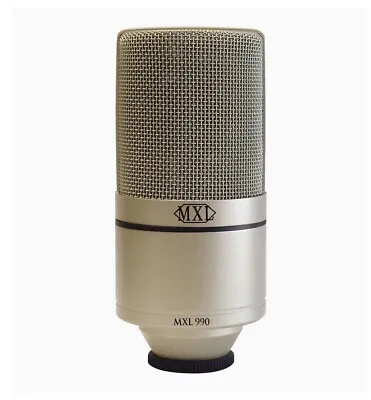 MXL 990 Large Diaphragm Studio Condenser Microphone + Shock-mount (BRAND NEW) • £75