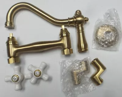 Kingston Brass Vintage KS3227PXAdjustable Center Wall Mount Kitchen Faucet  • $42.77