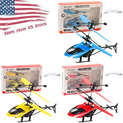 Flying Helicopter Induction Toy Mini Drone Sensor Aircraft Kids Toy Rechargeable • $9.49