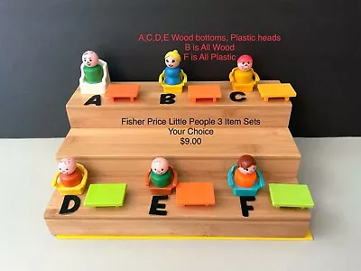 Vintage Fisher Price Little People With Furniture Sets Your Choice  • $9