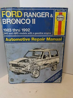 HAYNES Ford Ranger & Bronco II 1983 Thru 1992 Repair Manual Gasoline #1026  EUC • $15