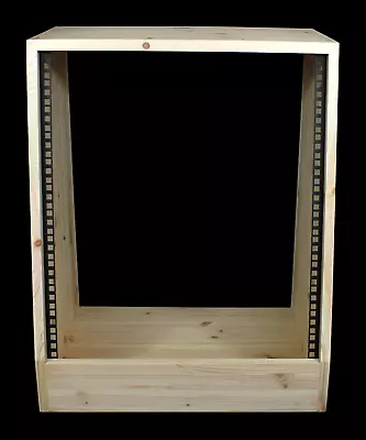 £157.50 • Buy Solid Pine 12u Angled 19  Inch Wooden Rack Unit/case For Studio/DJ/recording