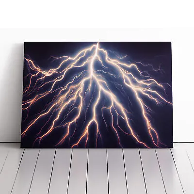 Enticing Lightning Bolts Vol.4 Canvas Wall Art Print Framed Picture Home Decor • £29.95