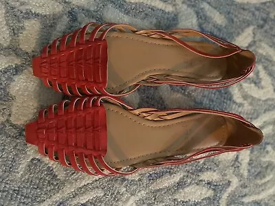 Jcrew Women’s Red Orange Suede Sandals 9 NIB • $28