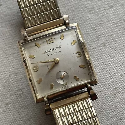 Vintage Benrus 21 Jewels 10k RGP DM411 Man's Wrist Watch • $34.99