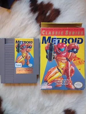 METROID- YELLOW LABEL- Classic Series( NES 1992) Cartridge AND Box • $109.99