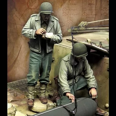 Unpainted 1/35 US Infantry Soldiers Tank Crew WW2 WWII Resin Figure Model Kit • $16.99