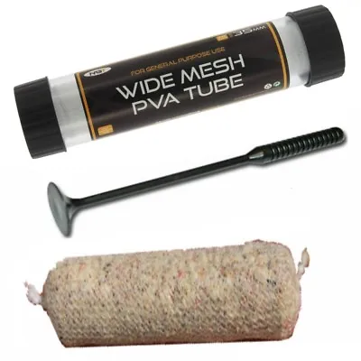 PVA Wide Mesh 7 Metres NGT Stocking & Plunger And Free Tube 35mm Carp Fishing • £8.95