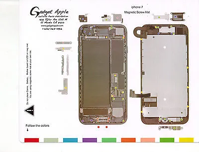 New!!! IPhone 7 4.7  Magnetic Screw Chart Mat Repair Guide Pad Tool USA Seller • $4.95