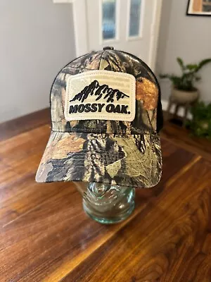 Mossy Oak Logo Patch Camouflage Hunting Snapback Hat Cap Adjustable Outdoor Mesh • $9.99